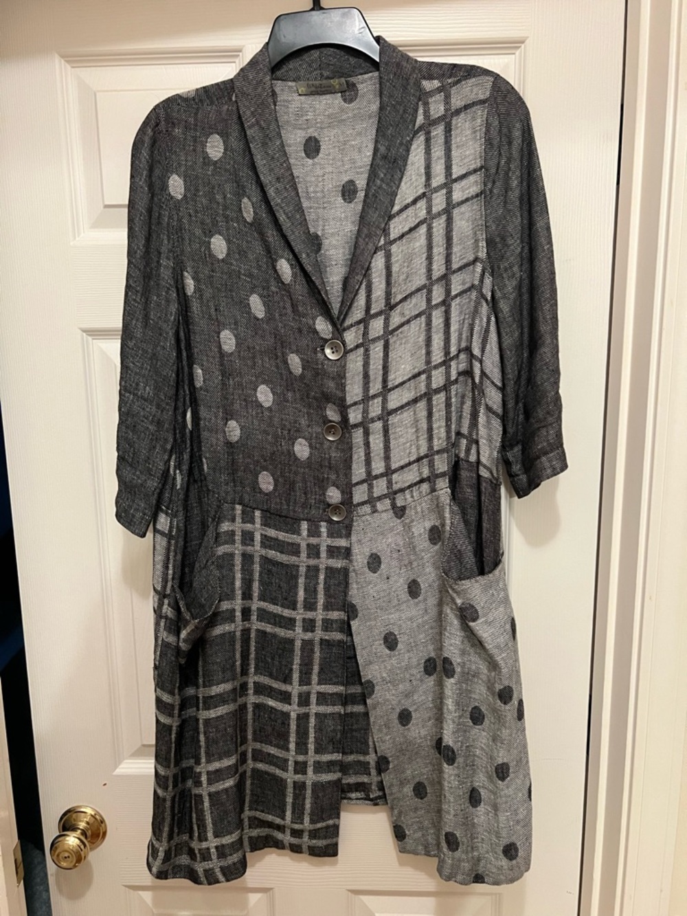 Chalet Gray & Charcoal Patchwork Blazer